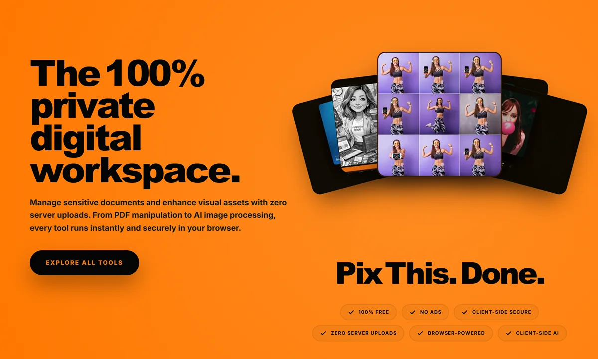 PixThisApp — 100% private digital workspace