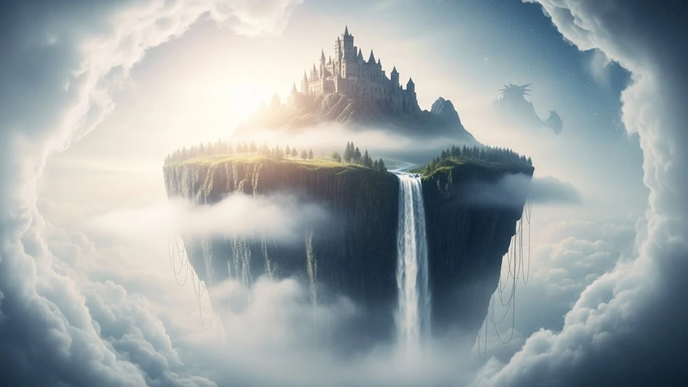 Fantasy world landscape