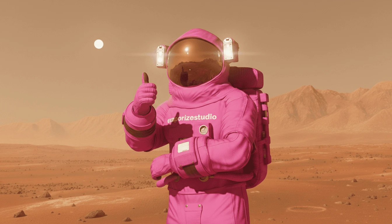 Pink astronaut