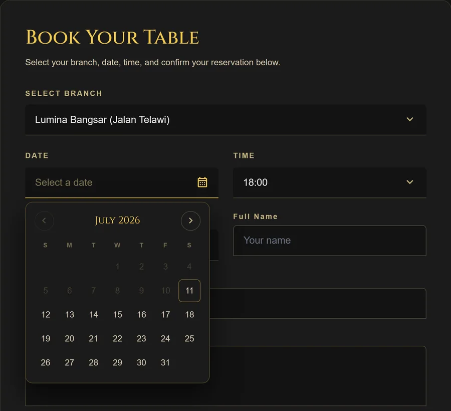 Lumina Arab Eatery — project gallery